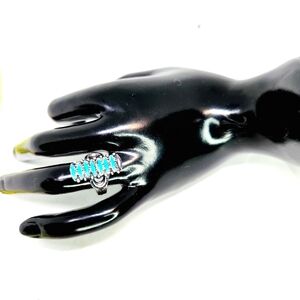 Vintage Sanford Ring With Turquoise Stones Adjustable Southwest Petit Point